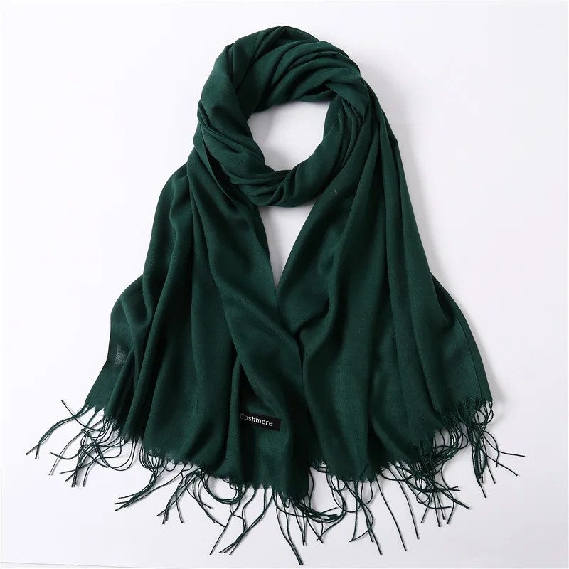 Fashion Solid Scarf Women Cashmere Soft Winter Warm Scarves Hijab Female Long Headband Shawl Wraps Bandana Foulard 2022 Echarpe