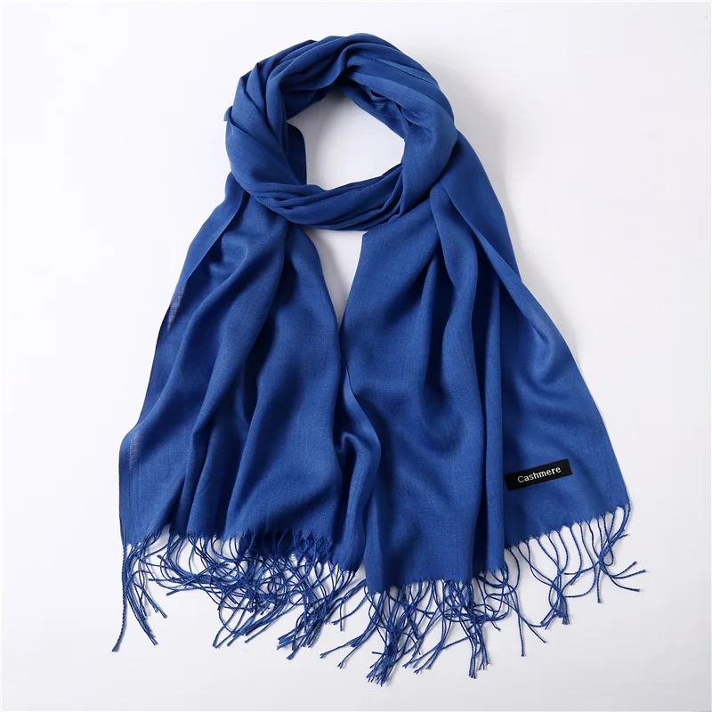 Fashion Solid Scarf Women Cashmere Soft Winter Warm Scarves Hijab Female Long Headband Shawl Wraps Bandana Foulard 2022 Echarpe