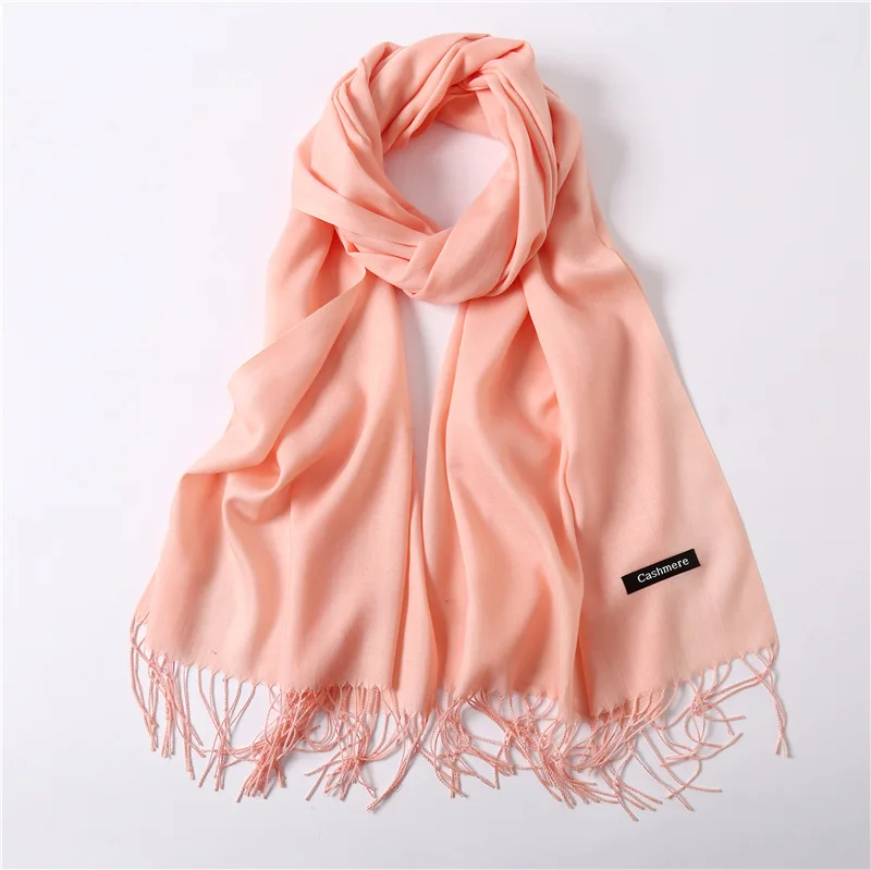 Fashion Solid Scarf Women Cashmere Soft Winter Warm Scarves Hijab Female Long Headband Shawl Wraps Bandana Foulard 2022 Echarpe