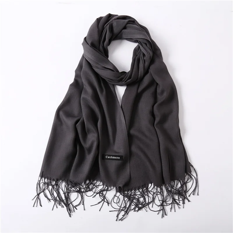 Fashion Solid Scarf Women Cashmere Soft Winter Warm Scarves Hijab Female Long Headband Shawl Wraps Bandana Foulard 2022 Echarpe
