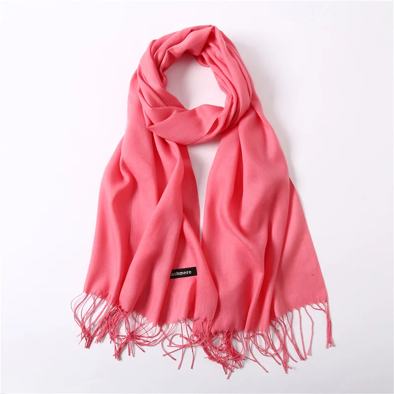 Fashion Solid Scarf Women Cashmere Soft Winter Warm Scarves Hijab Female Long Headband Shawl Wraps Bandana Foulard 2022 Echarpe