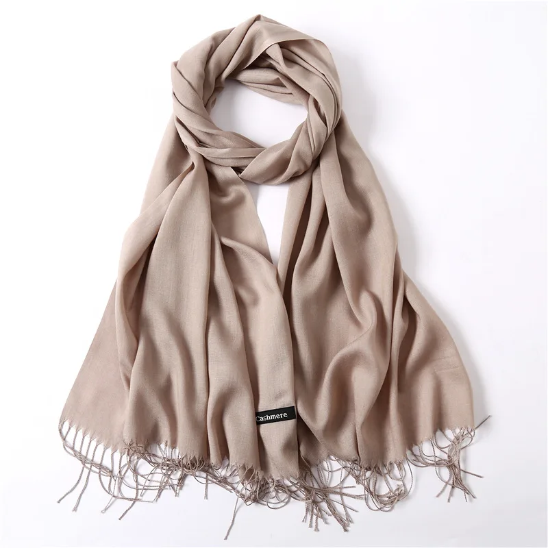 Fashion Solid Scarf Women Cashmere Soft Winter Warm Scarves Hijab Female Long Headband Shawl Wraps Bandana Foulard 2022 Echarpe