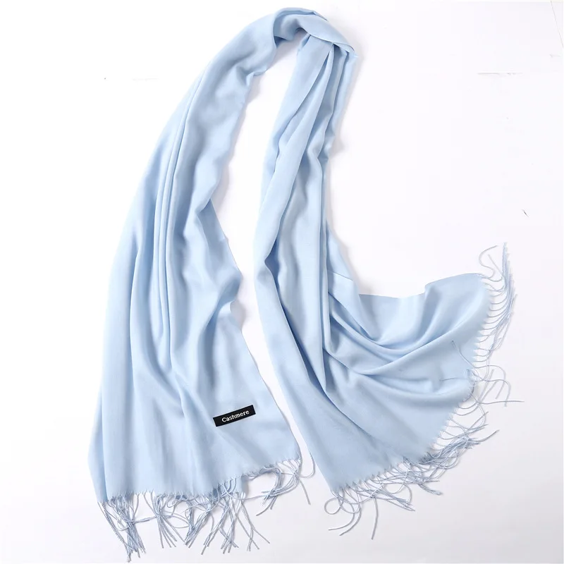 Fashion Solid Scarf Women Cashmere Soft Winter Warm Scarves Hijab Female Long Headband Shawl Wraps Bandana Foulard 2022 Echarpe