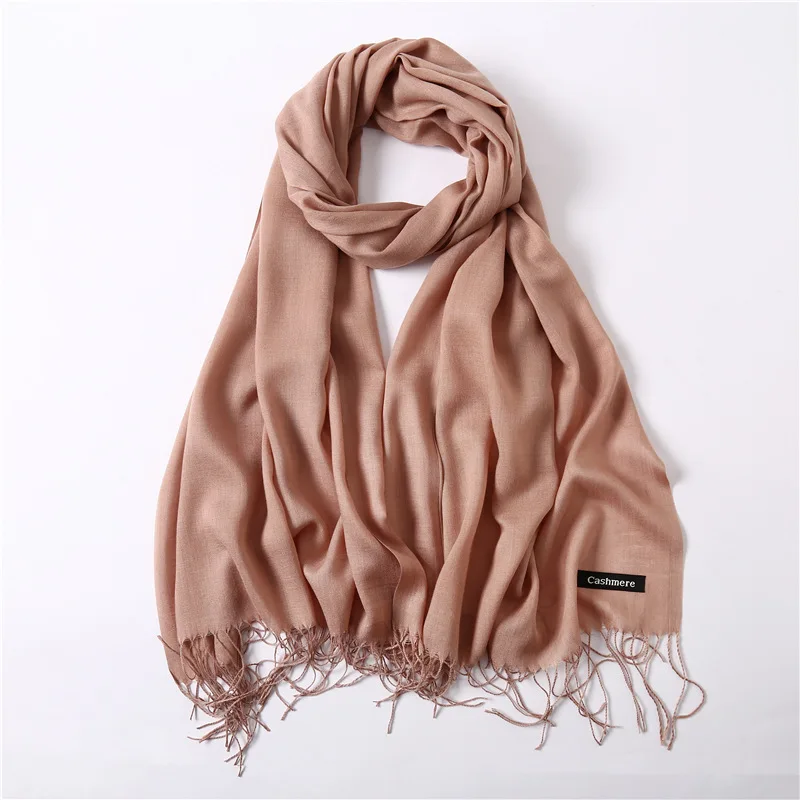 Fashion Solid Scarf Women Cashmere Soft Winter Warm Scarves Hijab Female Long Headband Shawl Wraps Bandana Foulard 2022 Echarpe