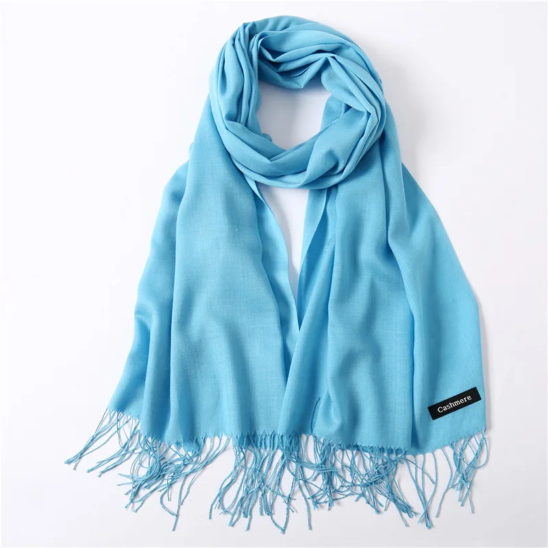 Fashion Solid Scarf Women Cashmere Soft Winter Warm Scarves Hijab Female Long Headband Shawl Wraps Bandana Foulard 2022 Echarpe