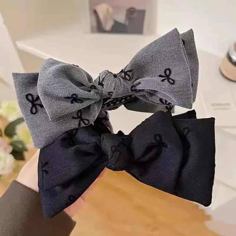 1pc Retro Bow Clip Elegant High Ponytail Clip Cute Bun Hair Clip Sweet Updo Clip Headpiece