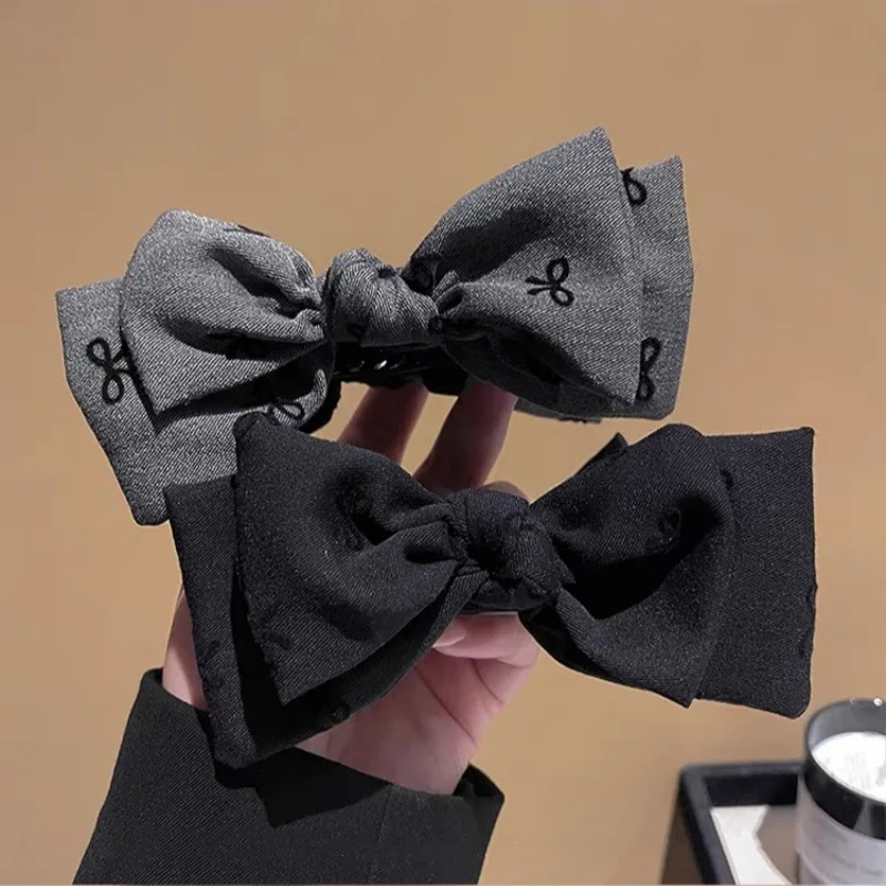 1pc Retro Bow Clip Elegant High Ponytail Clip Cute Bun Hair Clip Sweet Updo Clip Headpiece