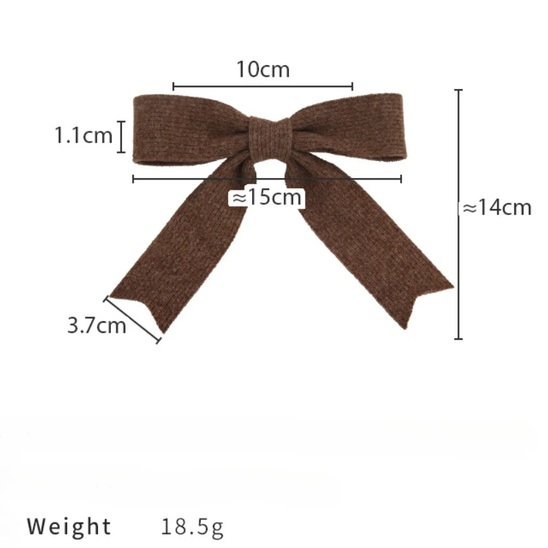 Autumn Winter Knitted Woolen Bow Hair Clips Spring Clips Womans Retro Temperament Barrettes Female Party Hairpins Hair Decorate