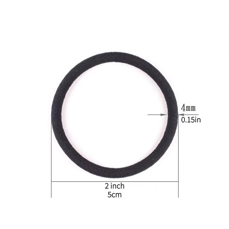 20/50/100PCS/SET Black Nylon Basic Hair Ring Elastic Hair Bands For Women Girls Hair Tie Scrunchie Rubber Bands Hair Accessories