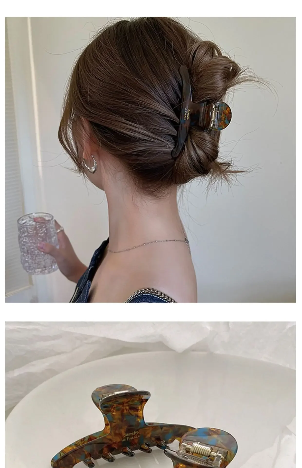 Elegant High grade Acetate Hair Claw For Women Temperament Decorate Lady Vintage Hair Clip Fashion Hair Accessories