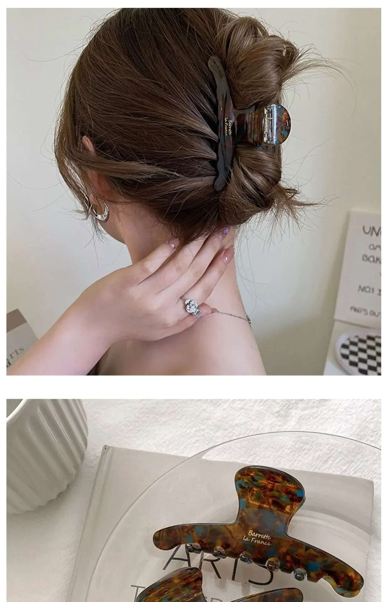 Elegant High grade Acetate Hair Claw For Women Temperament Decorate Lady Vintage Hair Clip Fashion Hair Accessories
