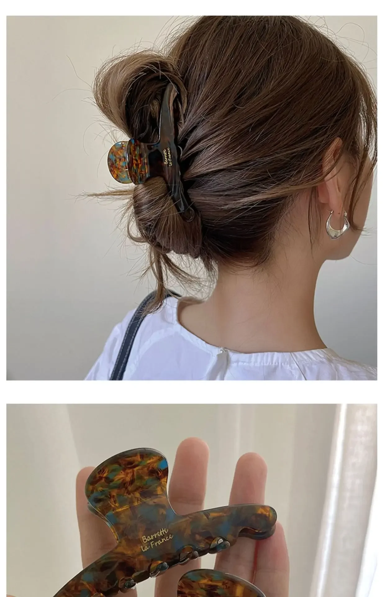 Elegant High grade Acetate Hair Claw For Women Temperament Decorate Lady Vintage Hair Clip Fashion Hair Accessories