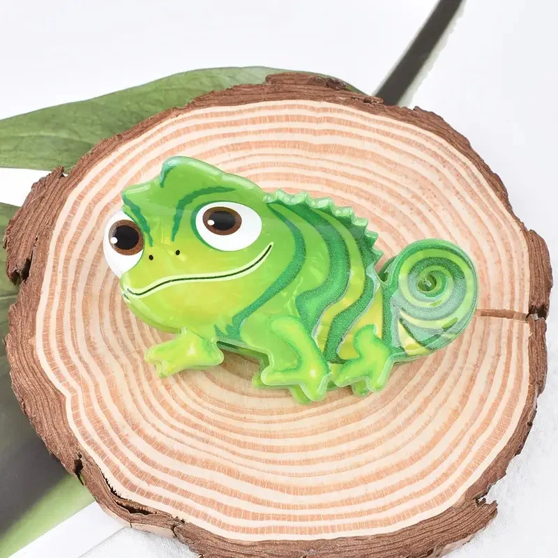 Cute Green Lizard Grab Clip Non-Slip Hairpin Cartoon Animal Shark Clip Fashion Ponytail Clip Daily Wear Hair Accessories