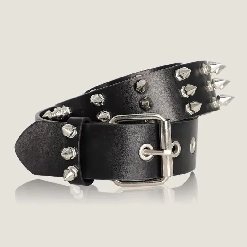 Men's Punk Style Rivet Decorated Heavy Metal Belt Women Casual Fashion Jeans Decorative Belt-Rock Gothic Y2k Belts For Men Women