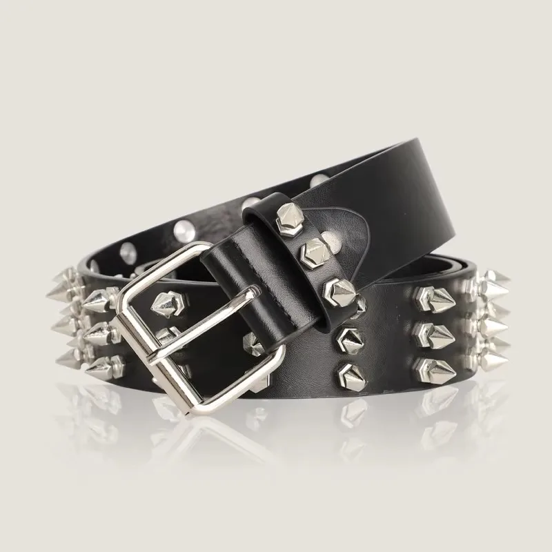 Men's Punk Style Rivet Decorated Heavy Metal Belt Women Casual Fashion Jeans Decorative Belt-Rock Gothic Y2k Belts For Men Women