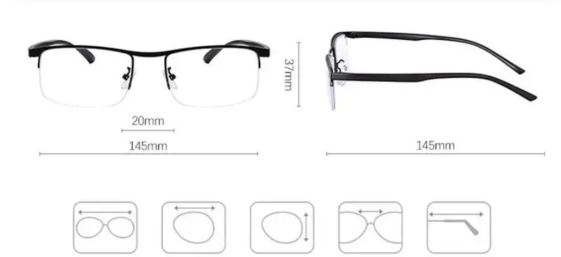 Intelligent Multifocal progressive reading glasses men women near and dual-use Anti-Blue Light automatic adjustment Eyewear