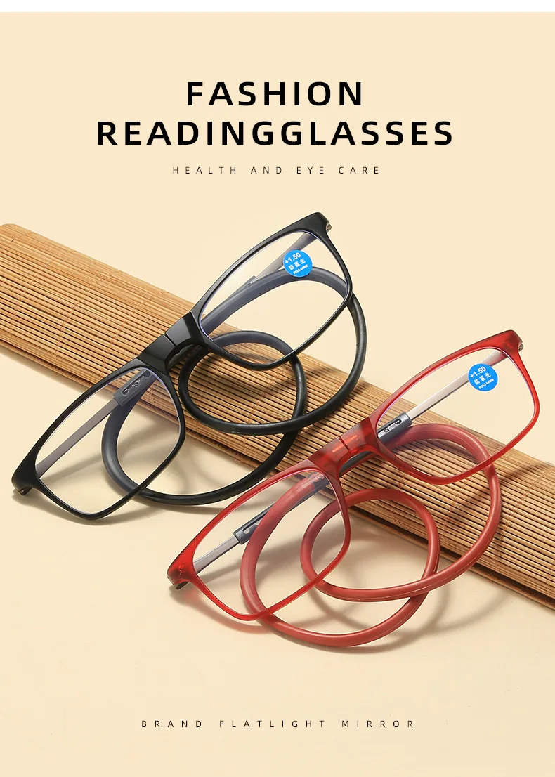 Portable Magnetic Reading Glasses for Men Reading Glasses with Magnet Hang on Neck Presbyopic Glasses Women