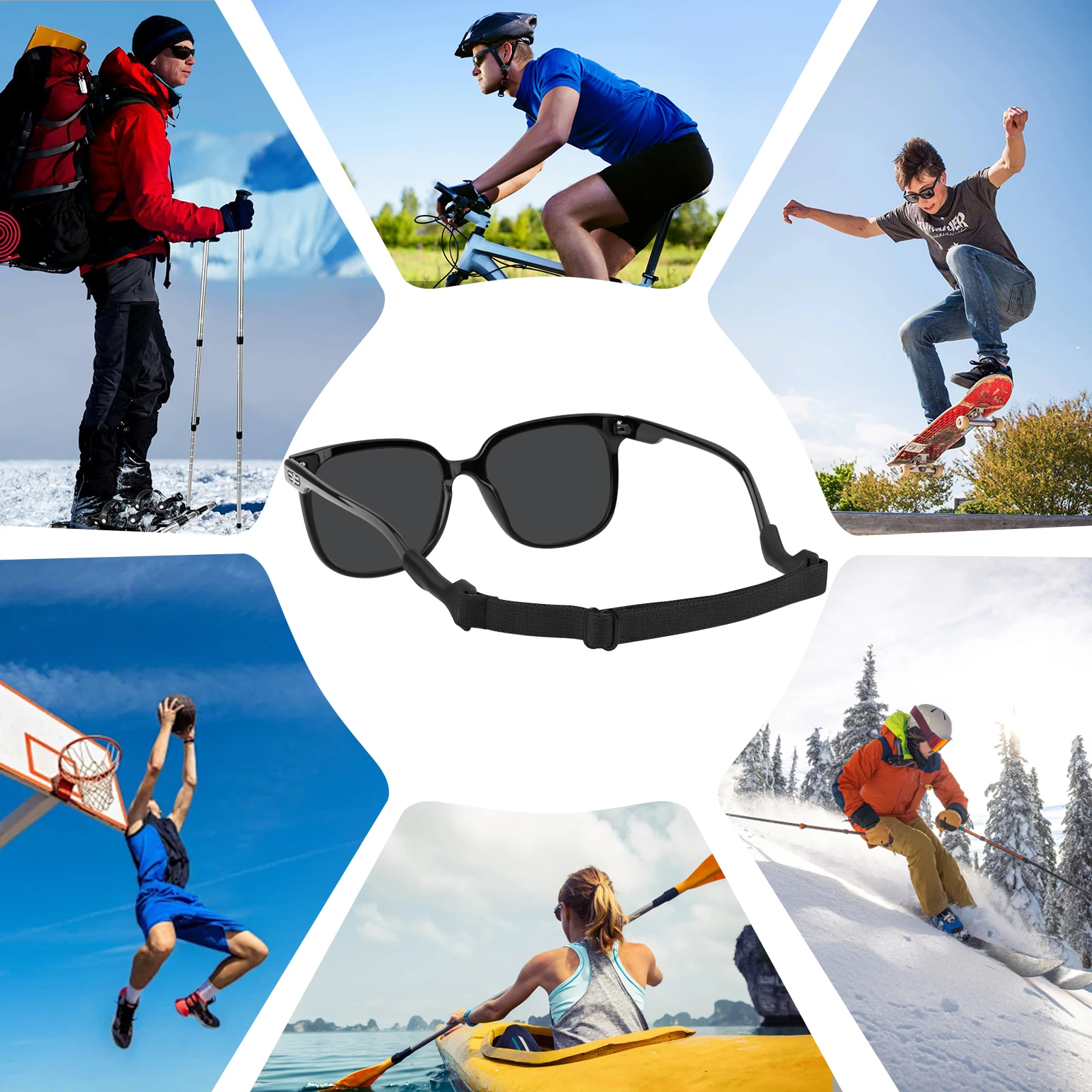 1-6pcs Eyeglass Anti-Loss Lanyard Sports Glasses Elastic Rope Chain For Kids Adult Glasses Elasticity Strap Retainer Cord Holder