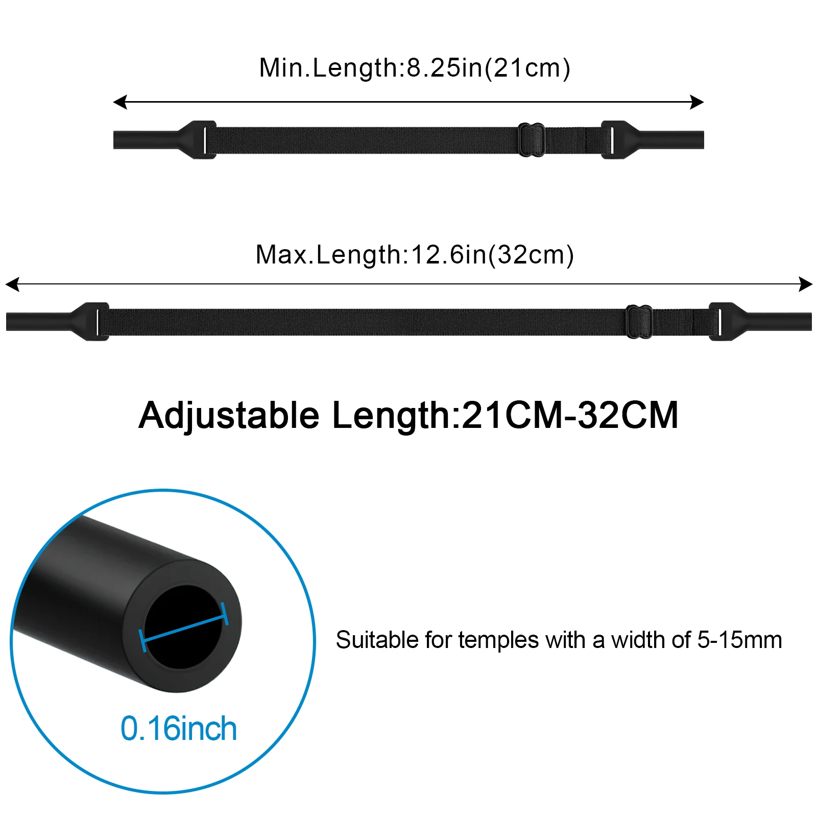 1-6pcs Eyeglass Anti-Loss Lanyard Sports Glasses Elastic Rope Chain For Kids Adult Glasses Elasticity Strap Retainer Cord Holder