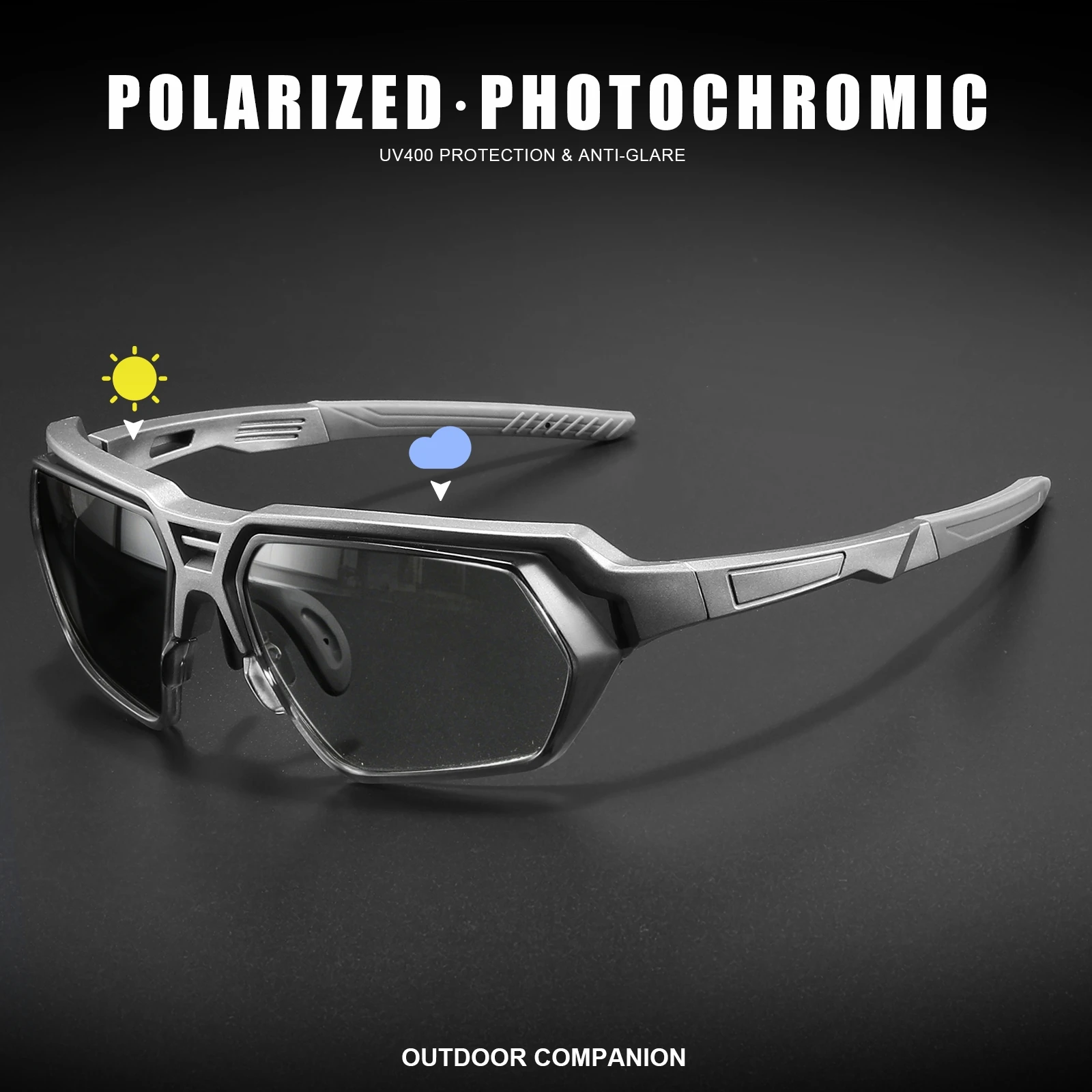 New Polarized Sunglasses for Men - Blue Mirror Yellow Tint Lens, Adjustable Nose Pads, UV400 for Sunny & Cloudy Days, Driving,