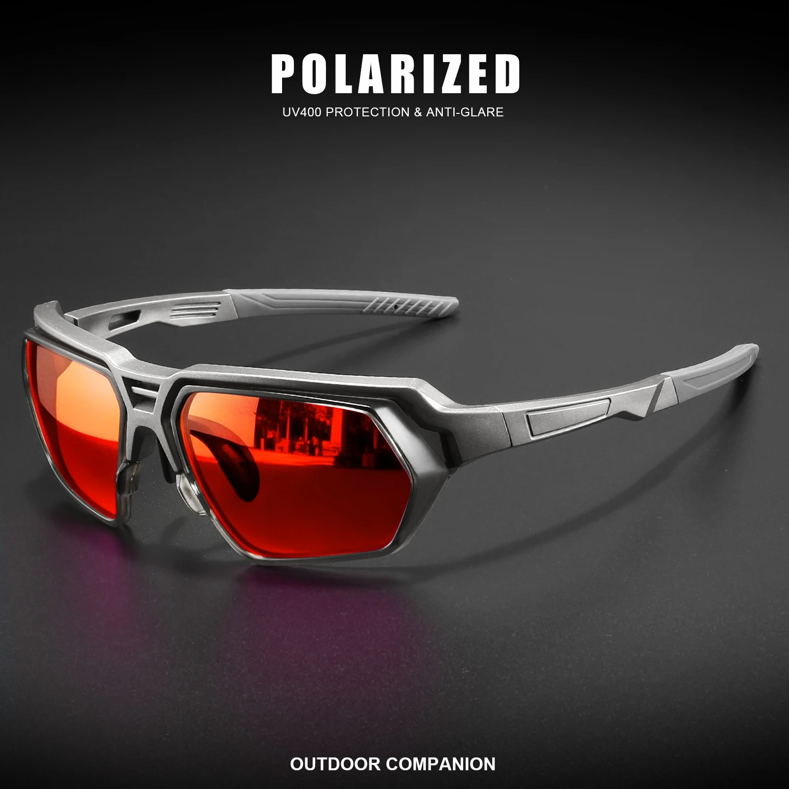 New Polarized Sunglasses for Men - Blue Mirror Yellow Tint Lens, Adjustable Nose Pads, UV400 for Sunny & Cloudy Days, Driving,