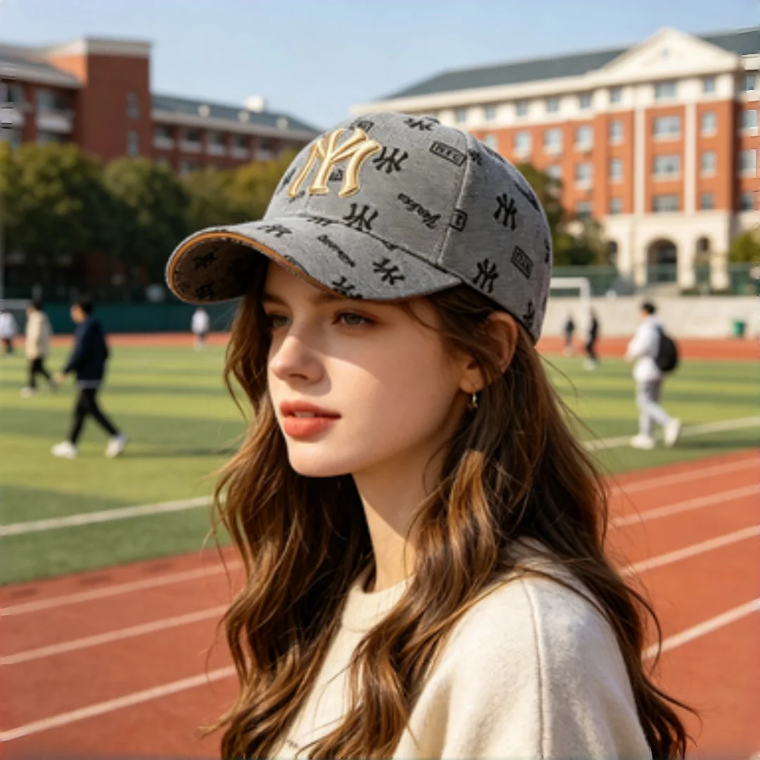 Unisex MY Letter Embroidery Baseball Caps Spring and Autumn Outdoor Adjustable Casual Hats Sunscreen Hat Sports Cap