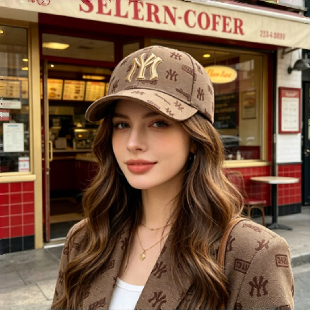 Unisex MY Letter Embroidery Baseball Caps Spring and Autumn Outdoor Adjustable Casual Hats Sunscreen Hat Sports Cap