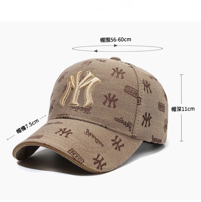 Unisex MY Letter Embroidery Baseball Caps Spring and Autumn Outdoor Adjustable Casual Hats Sunscreen Hat Sports Cap