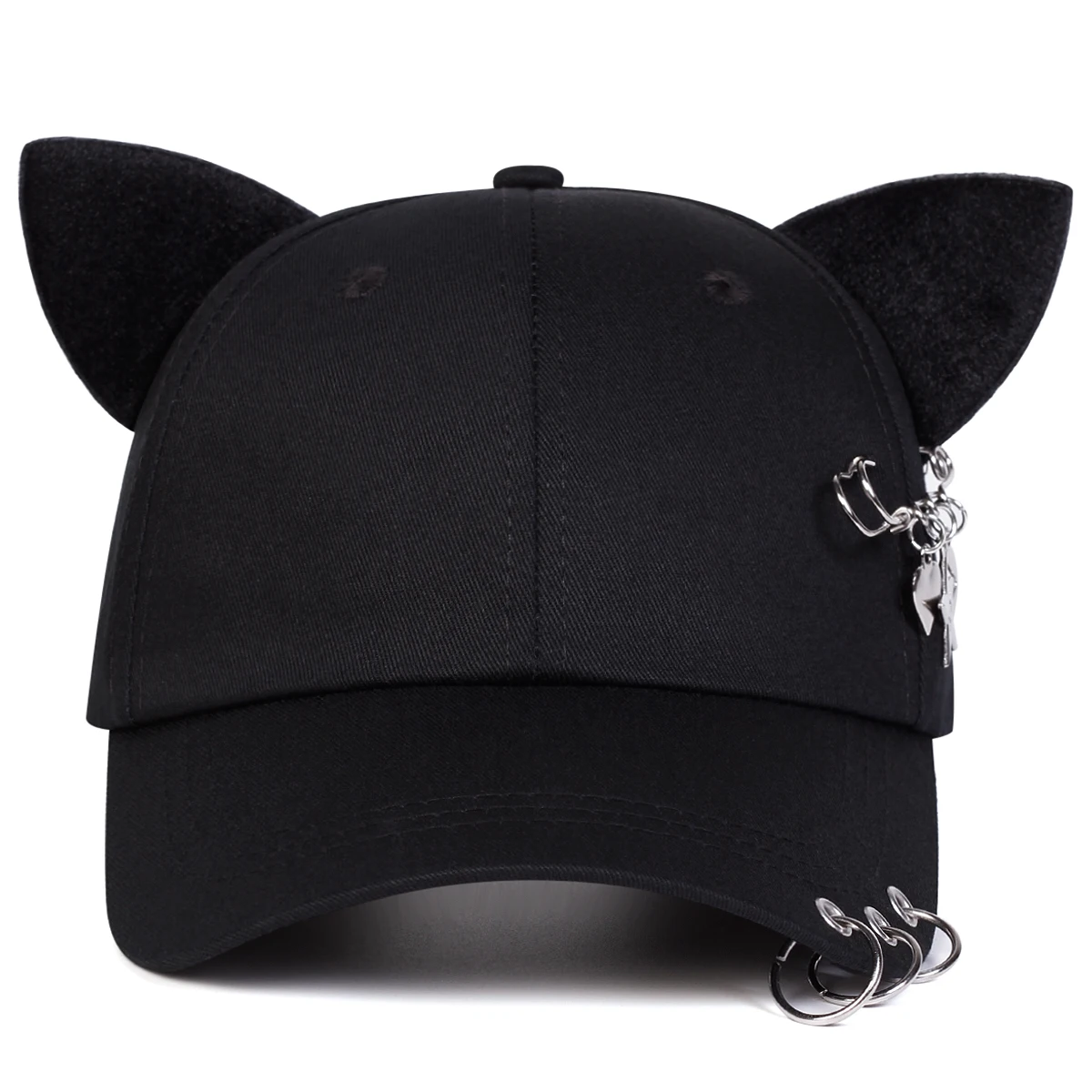 Unisex Cat Ear Pin Love Baseball Caps Spring Autumn Outdoor Adjustable Casual Hats Sunscreen Hat Sports Cap