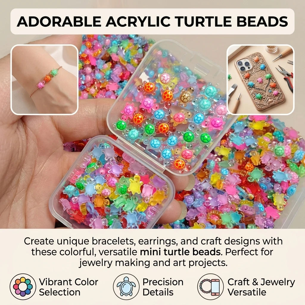 100pcs Mini Glowing Turtles Safe Eco-Friendly Resin Cute Nail Art Decorations Cartoon Luminescent for DIY Crafts And Manicure