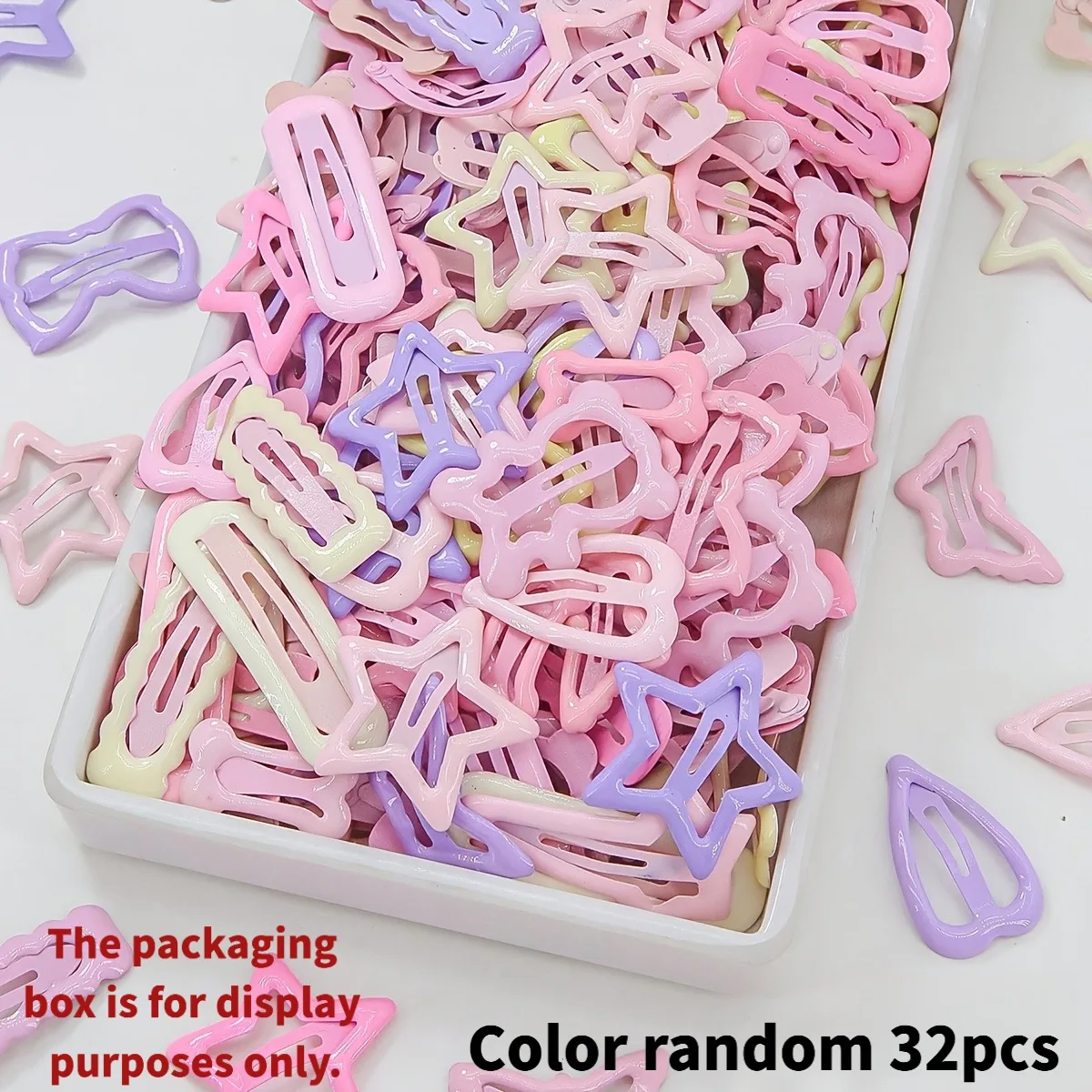 8/16/24/32 Pieces of Pink and Purple Lace-Trimmed Side Clips in Random Colors and Styles | Sweet Style – Valentine’s Day