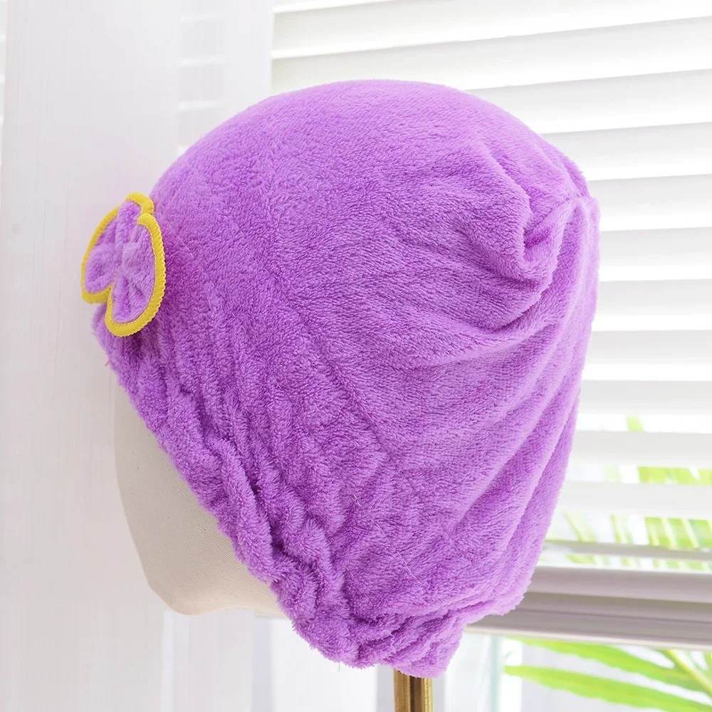 Women Bowtie Quick Drying Hair Cap Microfiber Superfiber Bathing Shower Cap For Spa Bathroom Hair Towel Accessories