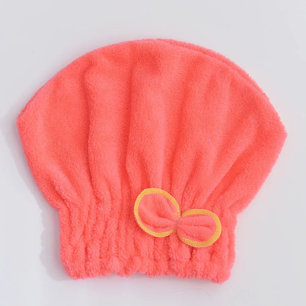 Women Bowtie Quick Drying Hair Cap Microfiber Superfiber Bathing Shower Cap For Spa Bathroom Hair Towel Accessories