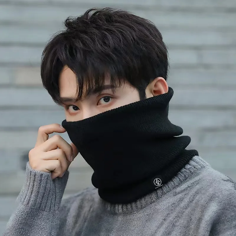 Knitted Neck Warmer Sports Scarf Fashion Soft Women Men Face Cover Winter Skating Running Hiking Scarves Thick Cold-proof Collar
