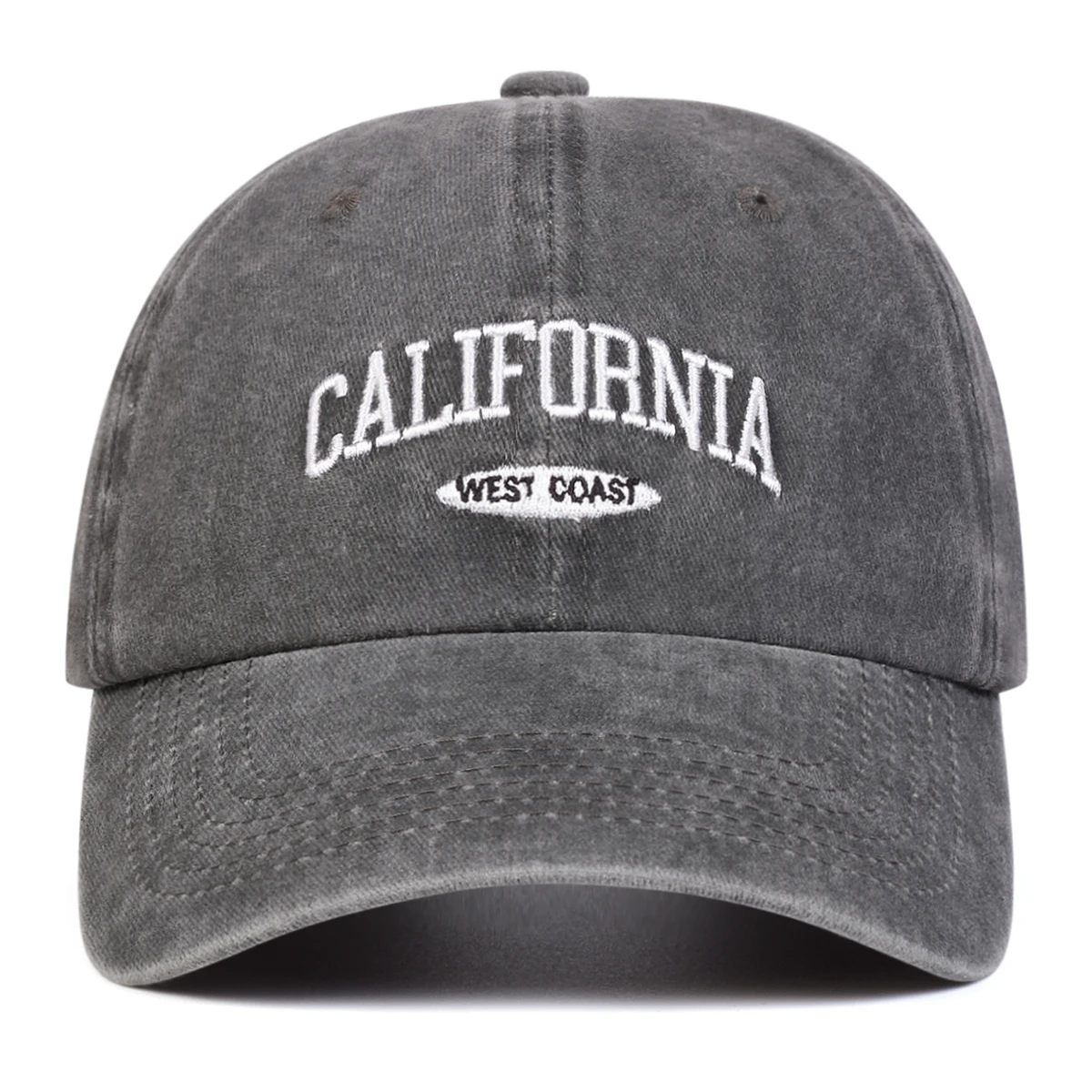 Unisex CALIFORNIA Letter Embroidery Wash Baseball Caps Spring and Autumn Outdoor Adjustable Casual Hats Sunscreen Hat