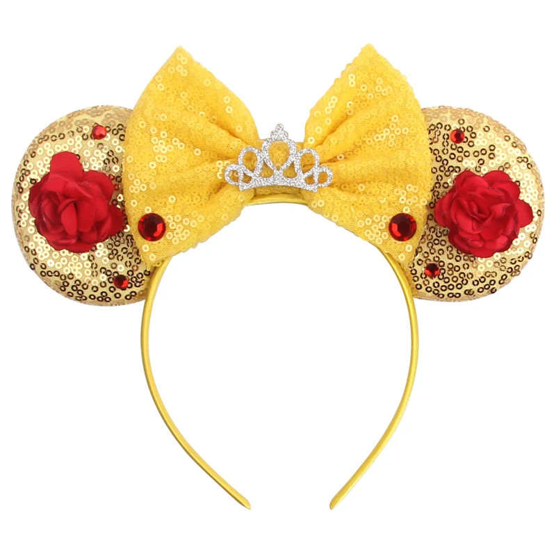 Cute New Mouse Ears Headband Kid Adult Festival Party Sequins 5"Bow Headband Women Baby Girl Party Hair Accessories