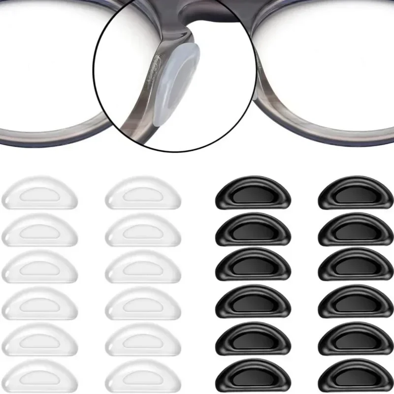 10/60pcs Glasses Nose Pads Adhesive Silicone Nose Pads Non-slip Transparent Nosepads for Glasses Eyeglasses Eyewear Accessories