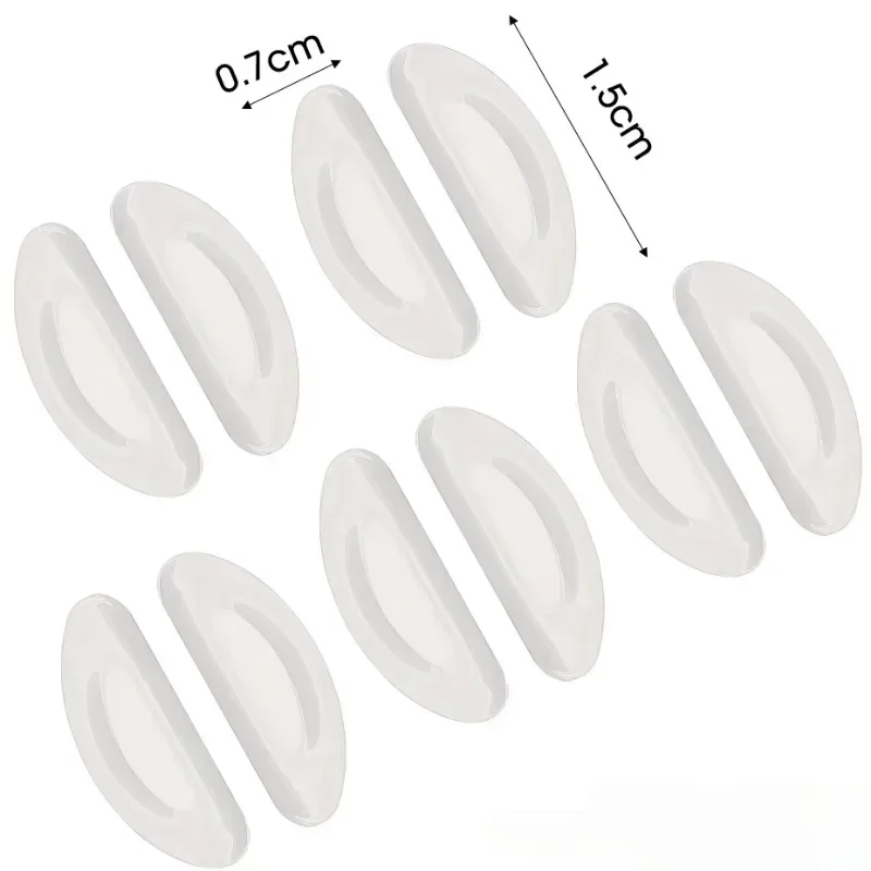 10/60pcs Glasses Nose Pads Adhesive Silicone Nose Pads Non-slip Transparent Nosepads for Glasses Eyeglasses Eyewear Accessories