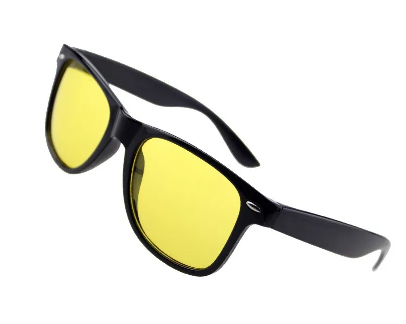 Unisex Square Yellow Lenses Night-Vision Glasses Driving Glasses Men Women Windproof Driving Goggle Sunglasses for Male Women