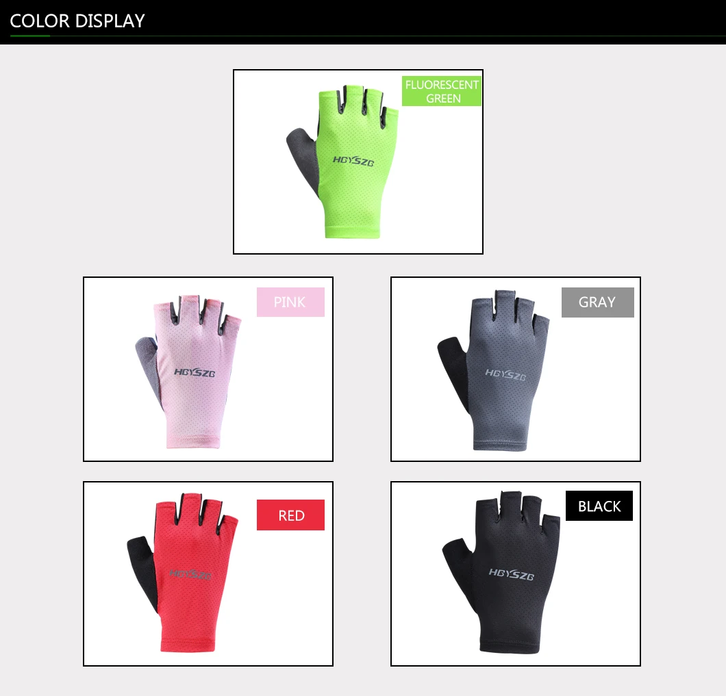 Summer Cycling Gloves Fingerless Fitness Fishing Women Men Spring Gym Breathable Non-slip Yoga Elastic Sport Bicycle Gloves