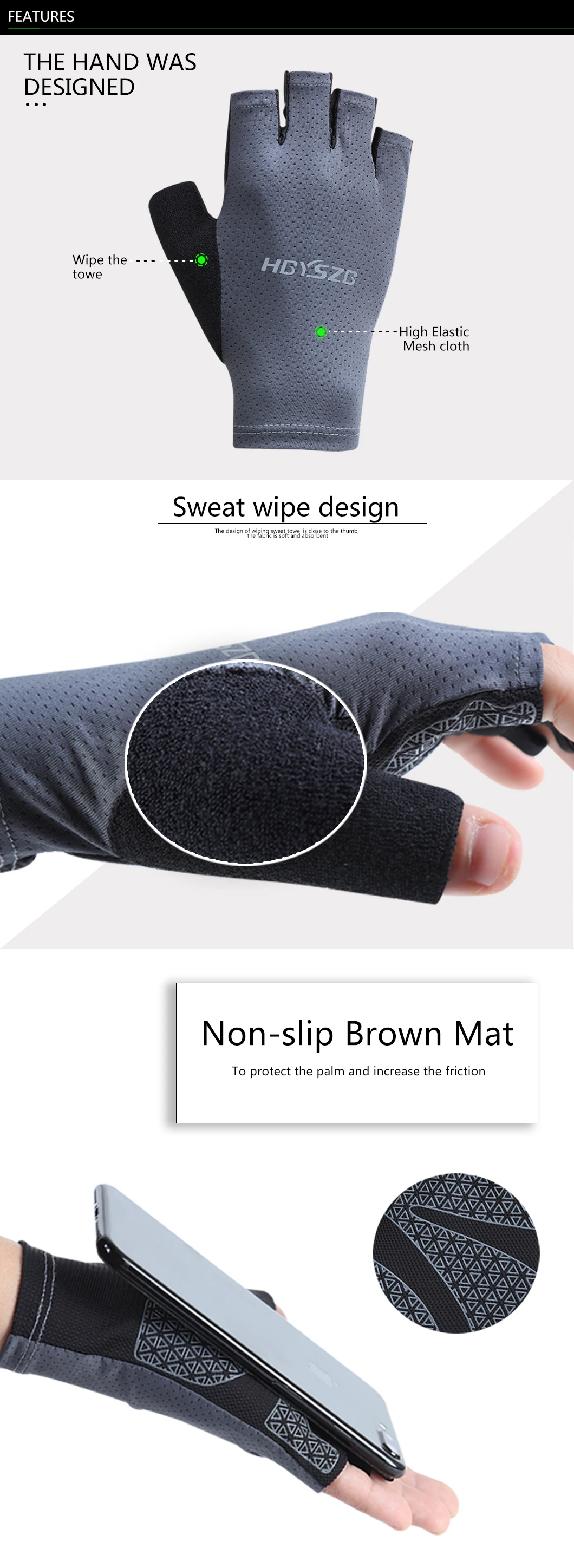Summer Cycling Gloves Fingerless Fitness Fishing Women Men Spring Gym Breathable Non-slip Yoga Elastic Sport Bicycle Gloves