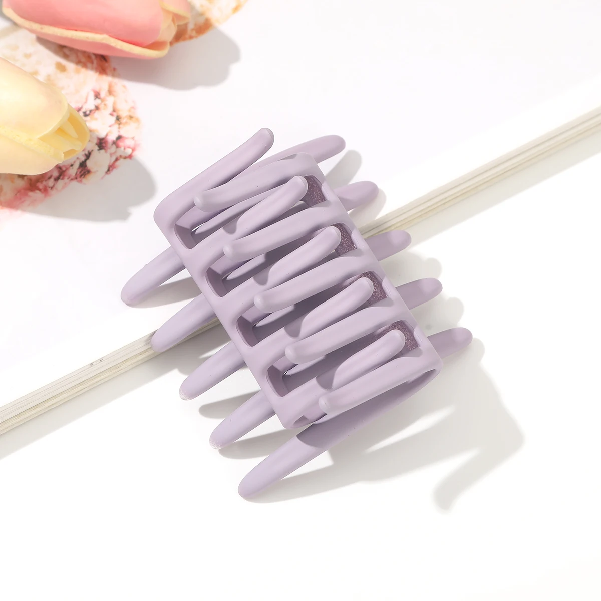 AWAYTR 11 Colors Double Sided Hair Clip Hair Comb For Women Frosted Toothed Non-slip Comb Black Ponytail Hairpin Hair Accessorie