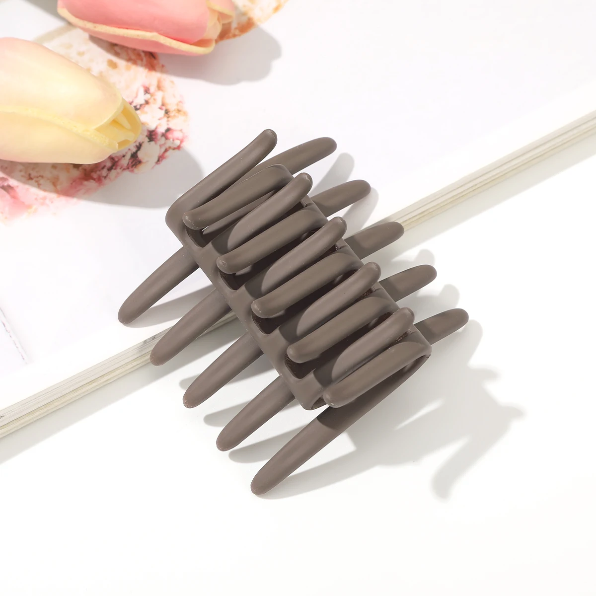 AWAYTR 11 Colors Double Sided Hair Clip Hair Comb For Women Frosted Toothed Non-slip Comb Black Ponytail Hairpin Hair Accessorie