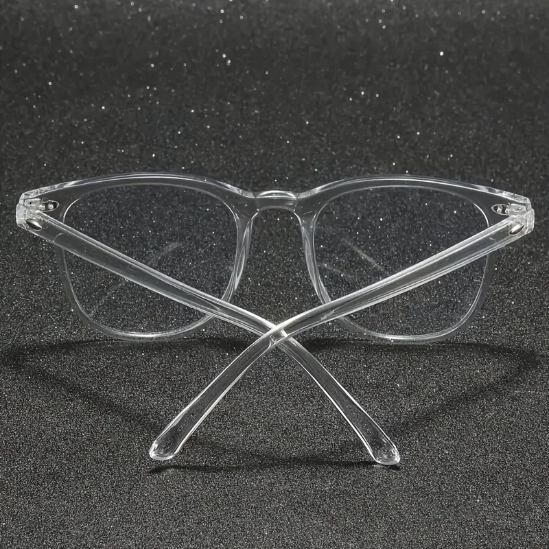 Transparent Square Plastic Frame Trendy Anti-Blue Light Clear Glasses for Back To School Clothing Accessories