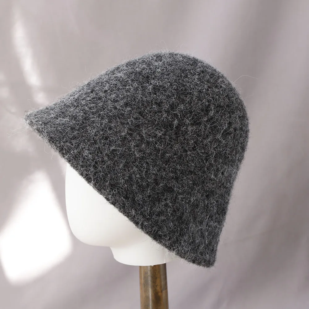 2025 New Autumn Winter Wool Bucket Hat Women Fashion Vintage Fisherman Hats Versatile Cap Spring Felt Hat 6 Colors Foldable Hat