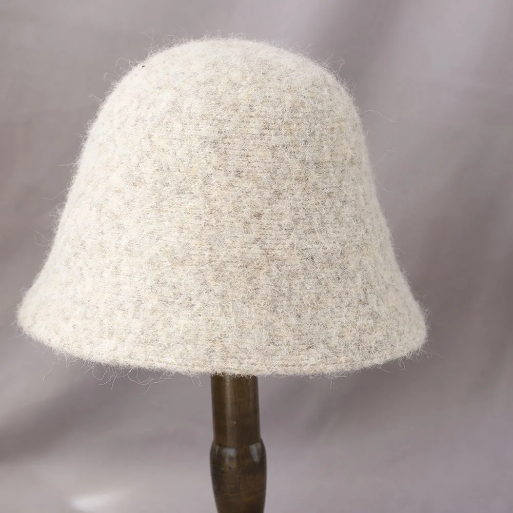 2025 New Autumn Winter Wool Bucket Hat Women Fashion Vintage Fisherman Hats Versatile Cap Spring Felt Hat 6 Colors Foldable Hat