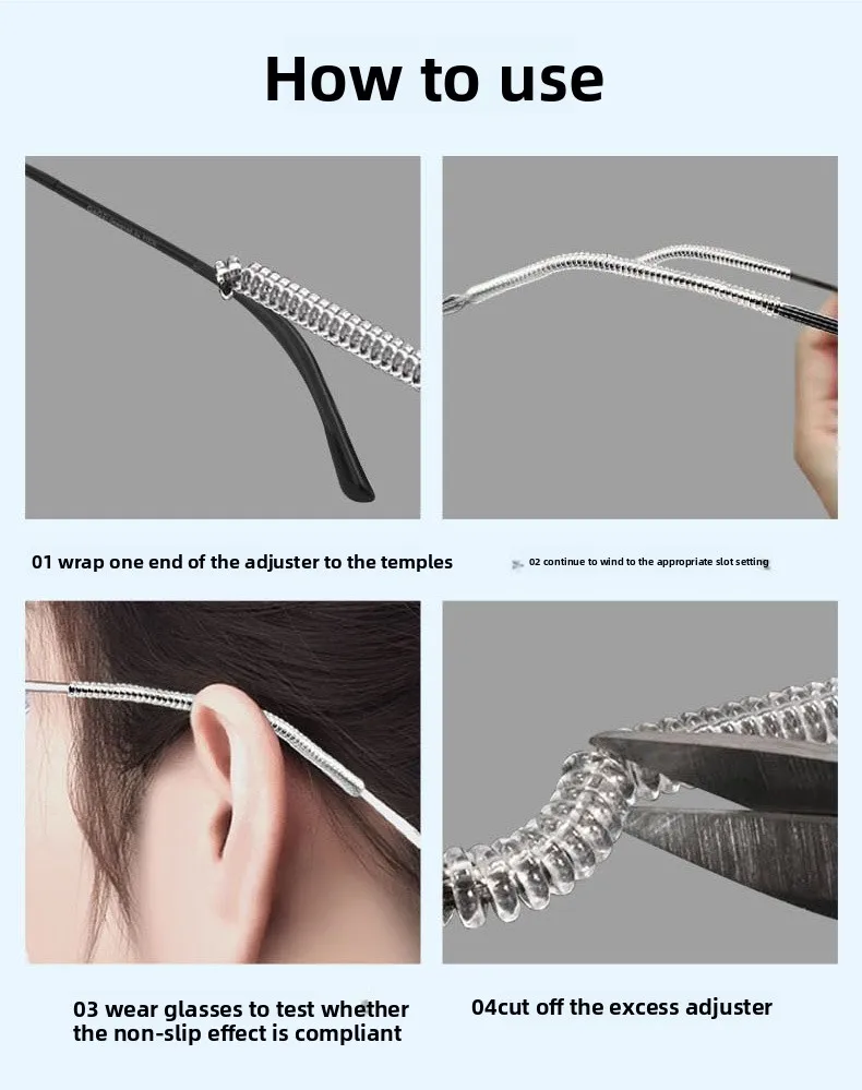 Anti Slip Glasses Silicone Ear Hooks for Sports Non Slip Eyewear Retainer Frame Grips to Prevent Falling Off