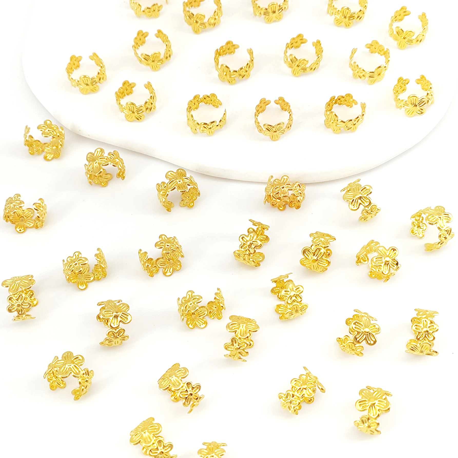40Pcs Vine Leaf Shaped Alloy Hair Braid Ring Vintage Hair Pin For Dreadlock Women Girls summer Hair Accessories Loc Hair Jewelry
