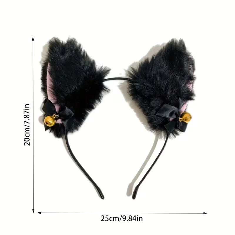 1/6/10pcs Plush Bell Cat Ear Headband for Women Fashion Girls Headband Party Cosplay Hair Band Hair Accessories