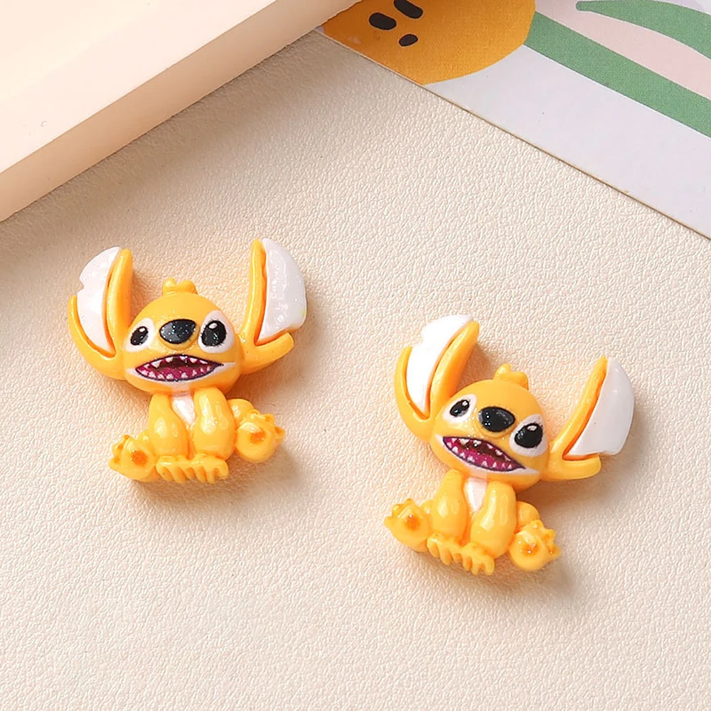 6pcs/lot Stitch Resin Hair Clip Accessories DIY Phone Case Hair Clip Head Rope Hat Hole Shoes Gift Accessory(6pcs random)